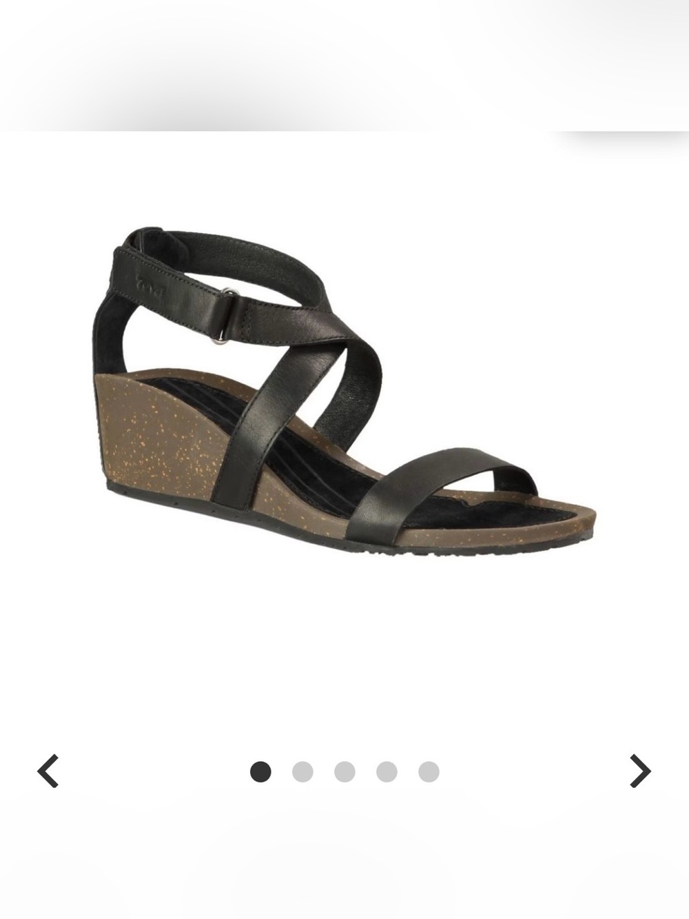 Teva cabrillo Black Strappy Wedge Sandals - Women's Comfort Style